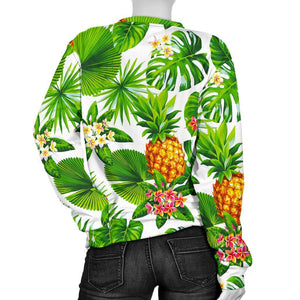 Aloha Hawaiian Pineapple Pattern Print Women's Crewneck Sweatshirt GearFrost