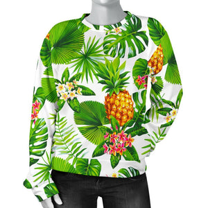 Aloha Hawaiian Pineapple Pattern Print Women's Crewneck Sweatshirt GearFrost