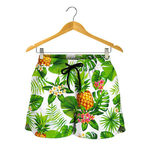 Aloha Hawaiian Pineapple Pattern Print Women's Shorts
