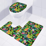 Aloha Hawaiian Tropical Pattern Print 3 Piece Bath Mat Set