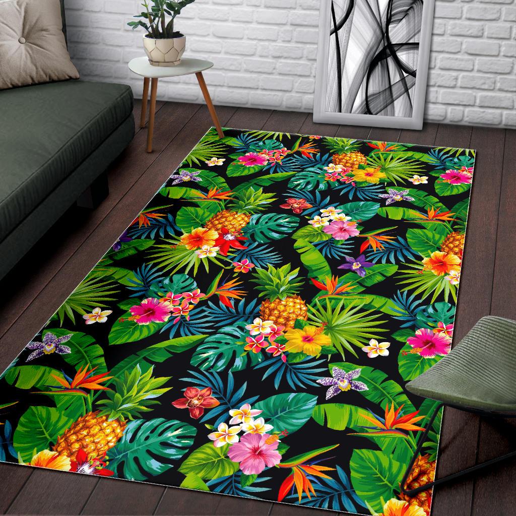 Aloha Hawaiian Tropical Pattern Print Area Rug GearFrost