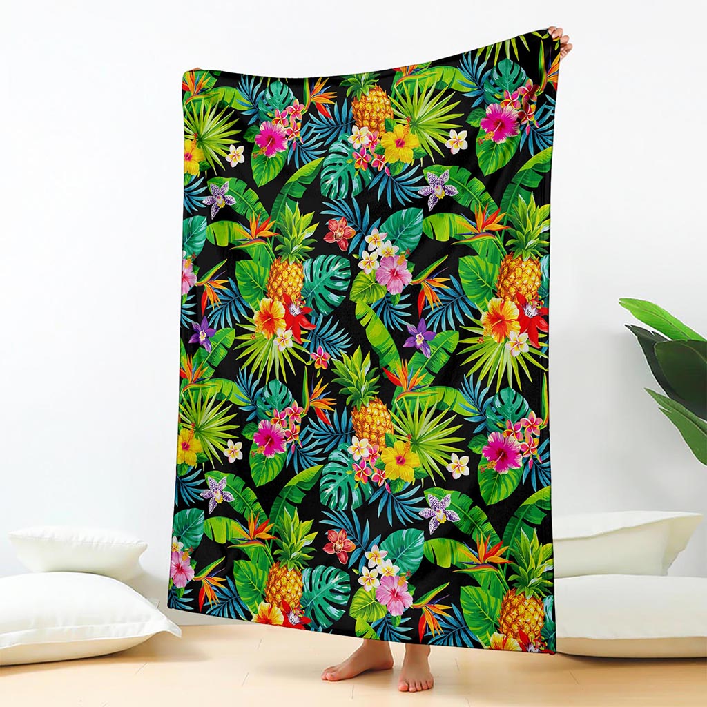 Aloha Hawaiian Tropical Pattern Print Blanket
