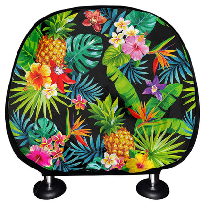 Aloha Hawaiian Tropical Pattern Print Car Headrest Covers