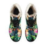 Aloha Hawaiian Tropical Pattern Print Comfy Boots GearFrost