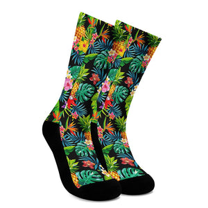 Aloha Hawaiian Tropical Pattern Print Crew Socks