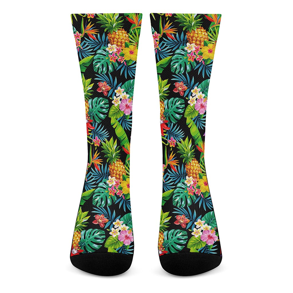 Aloha Hawaiian Tropical Pattern Print Crew Socks