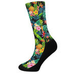 Aloha Hawaiian Tropical Pattern Print Crew Socks