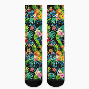 Aloha Hawaiian Tropical Pattern Print Crew Socks