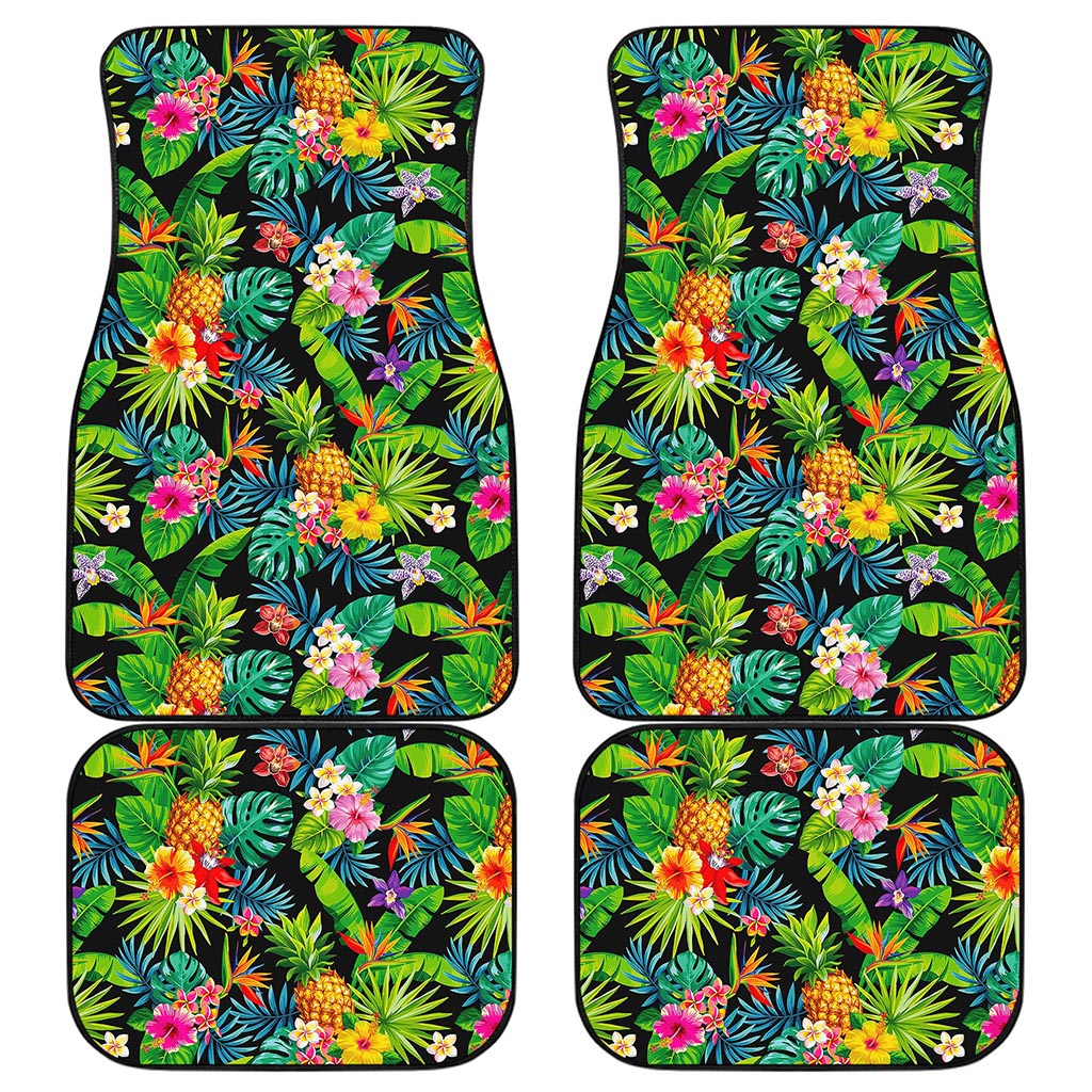 Aloha Hawaiian Tropical Pattern Print Front and Back Car Floor Mats