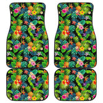 Aloha Hawaiian Tropical Pattern Print Front and Back Car Floor Mats