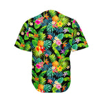 Aloha Hawaiian Tropical Pattern Print Men's Baseball Jersey