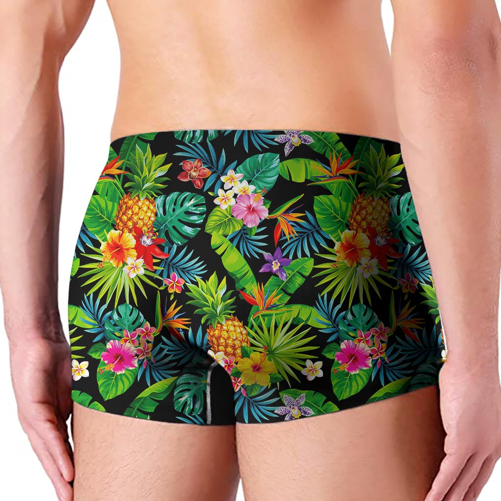 Aloha Hawaiian Tropical Pattern Print Men's Boxer Briefs