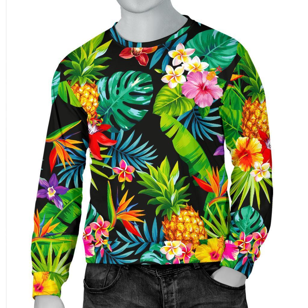 Aloha Hawaiian Tropical Pattern Print Men's Crewneck Sweatshirt GearFrost