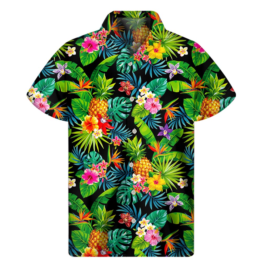 Aloha Hawaiian Tropical Pattern Print Men's Short Sleeve Shirt