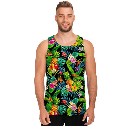 Aloha Hawaiian Tropical Pattern Print Men's Tank Top