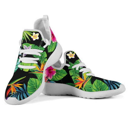 Aloha Hawaiian Tropical Pattern Print Mesh Knit Shoes GearFrost