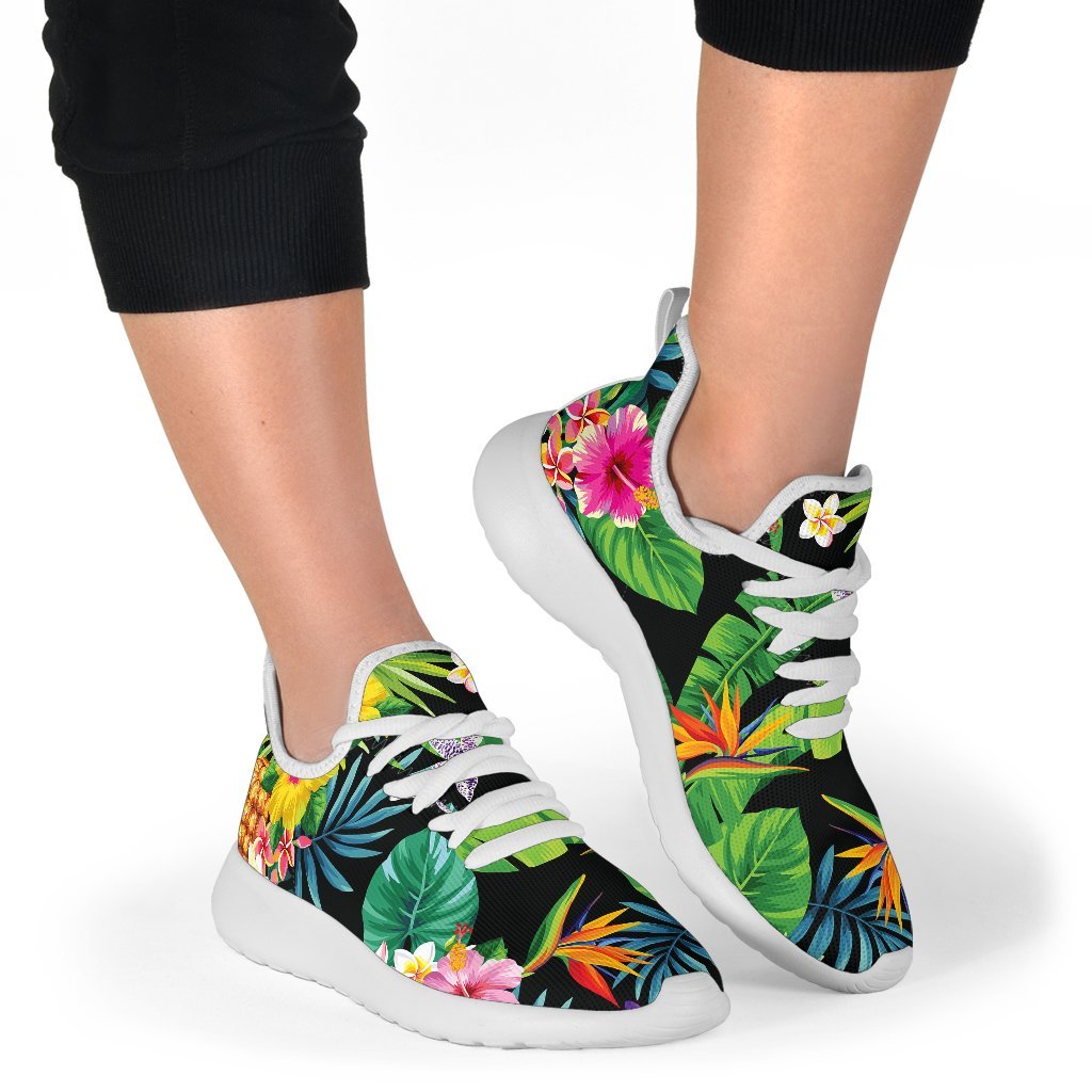 Aloha Hawaiian Tropical Pattern Print Mesh Knit Shoes GearFrost