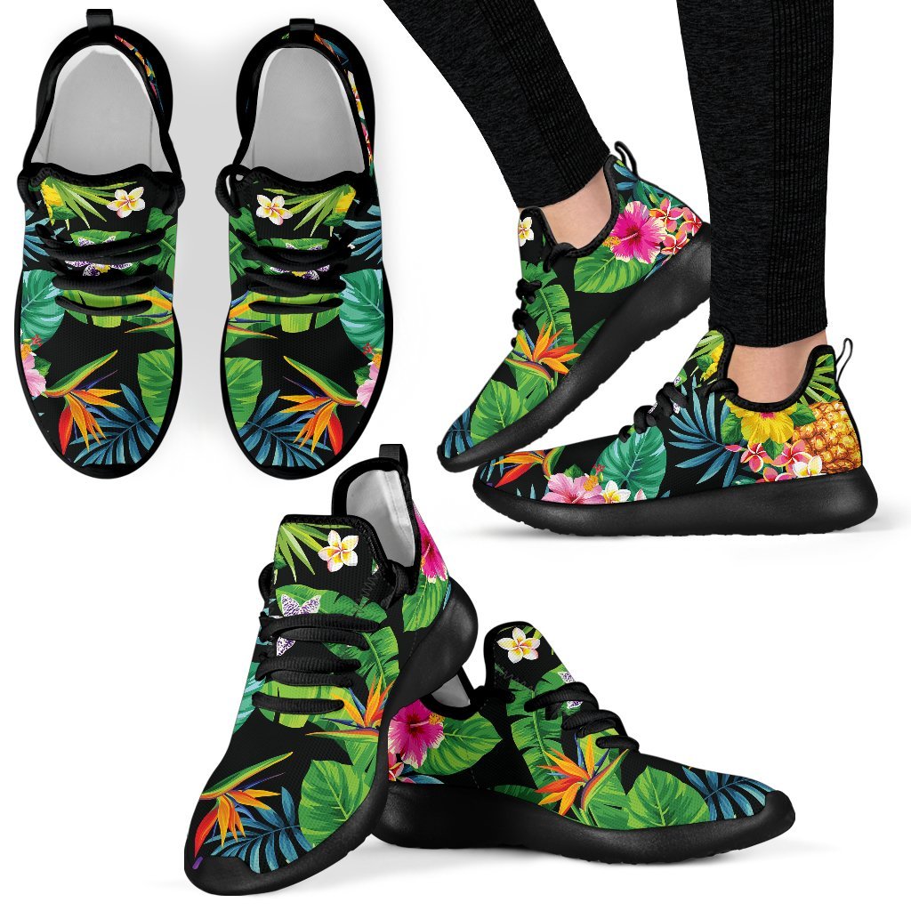 Aloha Hawaiian Tropical Pattern Print Mesh Knit Shoes GearFrost