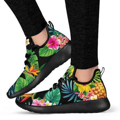 Aloha Hawaiian Tropical Pattern Print Mesh Knit Shoes GearFrost