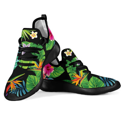 Aloha Hawaiian Tropical Pattern Print Mesh Knit Shoes GearFrost