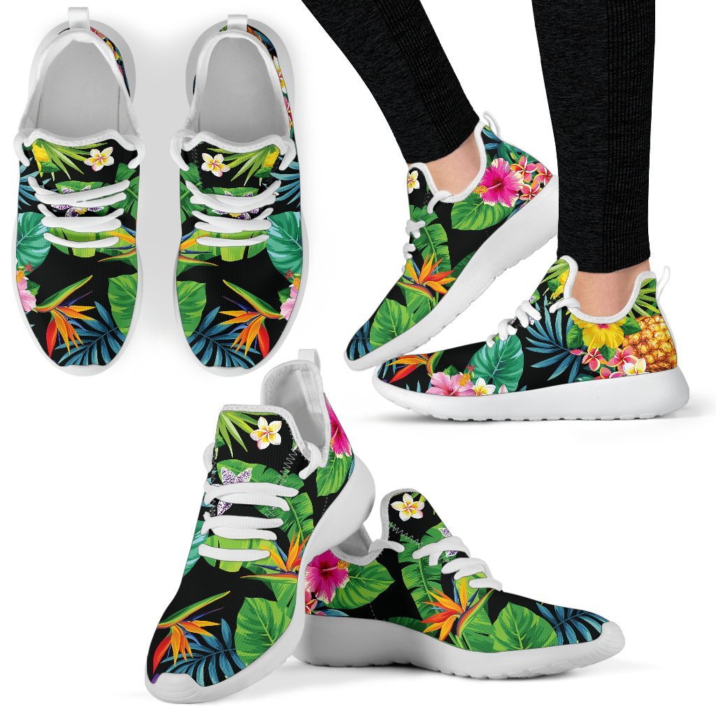 Aloha Hawaiian Tropical Pattern Print Mesh Knit Shoes GearFrost