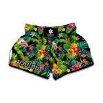 Aloha Hawaiian Tropical Pattern Print Muay Thai Boxing Shorts