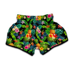 Aloha Hawaiian Tropical Pattern Print Muay Thai Boxing Shorts