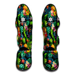 Aloha Hawaiian Tropical Pattern Print Muay Thai Shin Guard