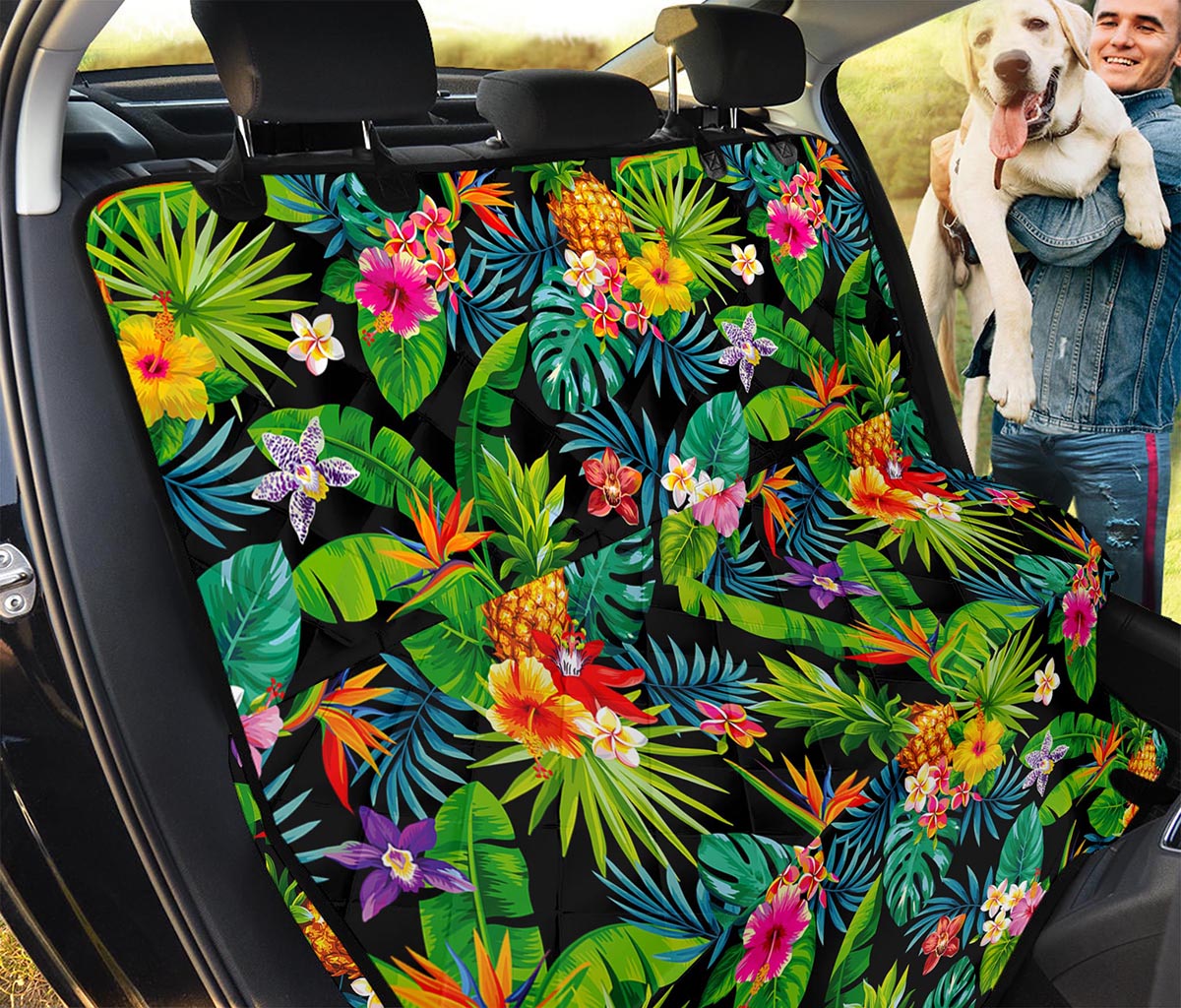 Aloha Hawaiian Tropical Pattern Print Pet Car Back Seat Cover