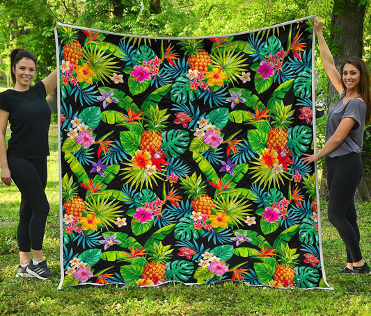 Aloha Hawaiian Tropical Pattern Print Quilt