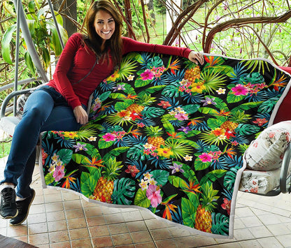 Aloha Hawaiian Tropical Pattern Print Quilt