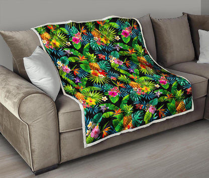 Aloha Hawaiian Tropical Pattern Print Quilt