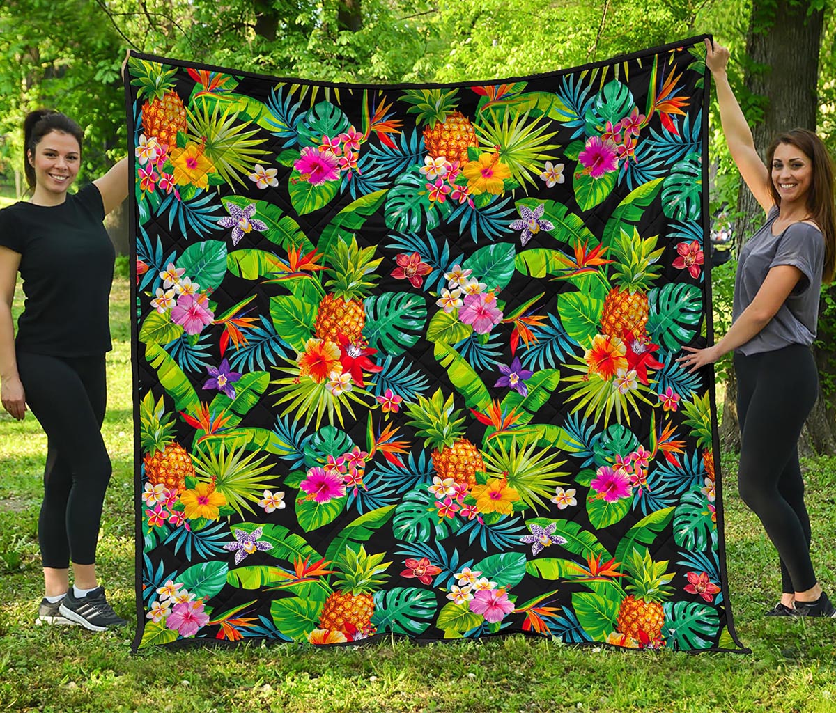 Aloha Hawaiian Tropical Pattern Print Quilt