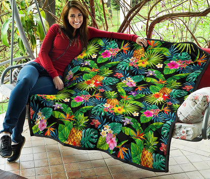 Aloha Hawaiian Tropical Pattern Print Quilt