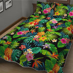 Aloha Hawaiian Tropical Pattern Print Quilt Bed Set