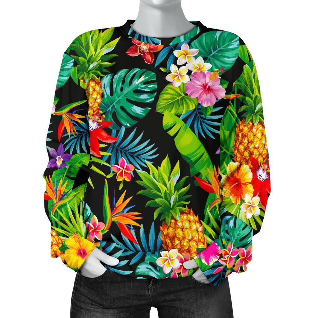 Aloha Hawaiian Tropical Pattern Print Women's Crewneck Sweatshirt GearFrost