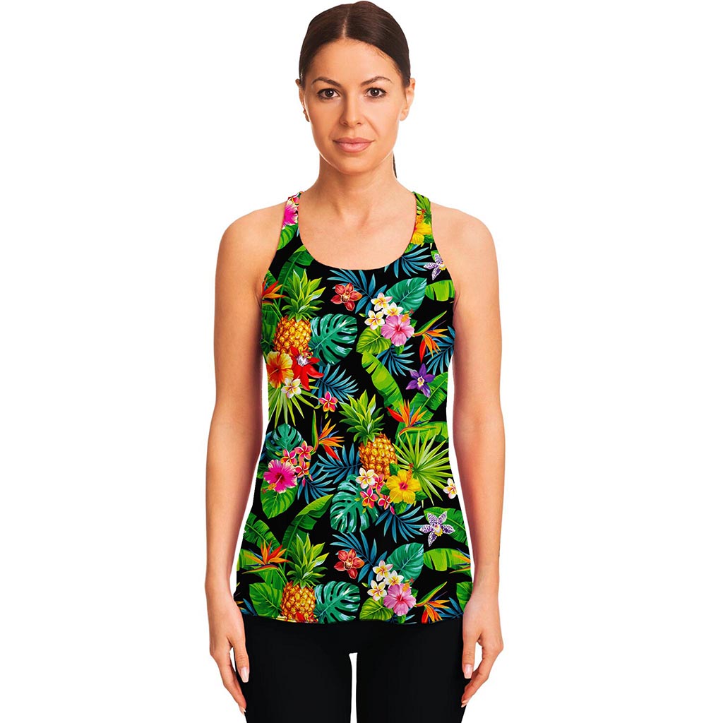 Aloha Hawaiian Tropical Pattern Print Women's Racerback Tank Top