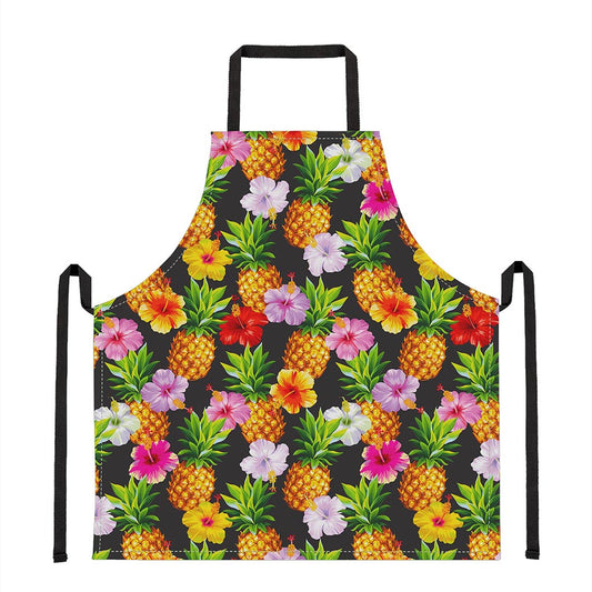 Aloha Hibiscus Pineapple Pattern Print Apron