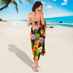 Aloha Hibiscus Pineapple Pattern Print Beach Sarong Wrap