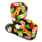 Aloha Hibiscus Pineapple Pattern Print Boxing Gloves