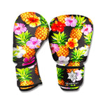 Aloha Hibiscus Pineapple Pattern Print Boxing Gloves