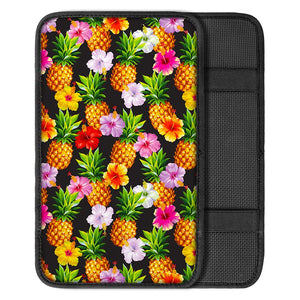 Aloha Hibiscus Pineapple Pattern Print Car Center Console Cover