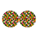 Aloha Hibiscus Pineapple Pattern Print Car Coasters