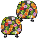 Aloha Hibiscus Pineapple Pattern Print Car Headrest Covers