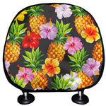 Aloha Hibiscus Pineapple Pattern Print Car Headrest Covers