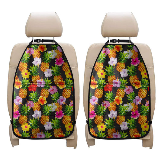 Aloha Hibiscus Pineapple Pattern Print Car Seat Organizers