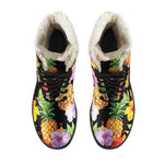 Aloha Hibiscus Pineapple Pattern Print Comfy Boots GearFrost