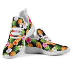 Aloha Hibiscus Pineapple Pattern Print Mesh Knit Shoes GearFrost