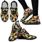 Aloha Hibiscus Pineapple Pattern Print Mesh Knit Shoes GearFrost