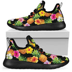 Aloha Hibiscus Pineapple Pattern Print Mesh Knit Shoes GearFrost